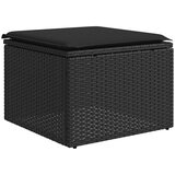  Vrtna stolica s jastukom crna 55x55x37 cm poli ratan | shoptok.hr