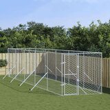 vidaXL Vanjski kavez za pse srebrni 2 x 10 x 2 m od pocinčanog čelika | shoptok.hr