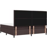  Krevet s podnicom madracem i klupicom tamno smeđa 200x200 cm tkanina | shoptok.hr