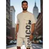 DStreet Komplet męski z nadrukiem khaki | Shoptok.si