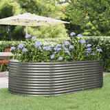 vidaXL Visoka greda siva 212x140x68 cm prašno premazano jeklo | Shoptok.si