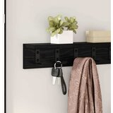  Vješalica za kapute na zidu Crni hrast 60 x 10,5 x 10,5 cm | shoptok.hr