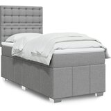Maison Chic Box spring postelja - Vzmetna postelja z vzmetnico svetlo siva 80x200 cm blago SL17655, (21894581) | Shoptok.si