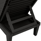  Ležaljke za sunčanje 2 kom crne 155x58x83 cm od polipropilena | shoptok.hr