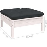  Vrtna sedežna garnitura 12-delna z blazinami bela borovina, (20760204) | Shoptok.si