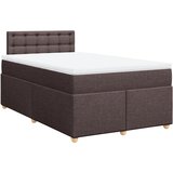 box spring s madracem tamnosmeđi 120 x 190 cm od tkanine | shoptok.hr
