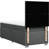  Krevet s oprugama i madracem tamnosivi 100 x 200 cm od tkanine | shoptok.hr