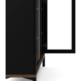 Tvilum Črna/v naravni barvi vitrina v orehovem dekorju 89x203x36 cm Roomers – | Shoptok.si