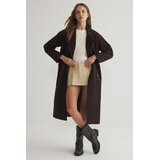 TRENDYOLMILLA Ženska jakna Long Wool Oversize Cashew Coat, Smeđa Cene