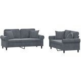 vidaXL 2-dijelni set sofa s jastucima tamnosivi baršunasti Cijene