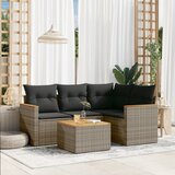 Maison Chic Seti vrtnega pohištva - Vrtna garnitura - Vrtni pohištvo set 5-delna z blazinami siv poli ratan, (21816479) | Shoptok.si