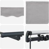  Skrovita tenda Svijetlo siva 500 × 350 cm Poliester i čelik | shoptok.hr