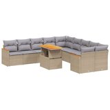  11-dijelni set vrtnih sofa od poliratana s jastucima bež | shoptok.hr