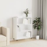  Regal za knjige sjajni bijeli 69,5x32,5x90 cm konstruirano drvo | Shoptok.si