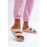 EVENTO PE1 Women's Foam Flip Flops with Buckles Beige Luciene | shoptok.hr