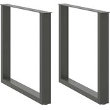 vidaXL Noge za jedilno mizo v obliki črke U, 2 kosa, antracitne, 80 x (72-73) cm, jeklo, (22123898) | Shoptok.si