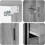  Set ormarića za kupaonicu 4 kom. Siva Sonoma 40 x 36 x 200,5 cm Slike