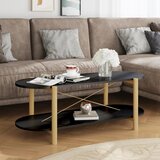 The Living Store Klubska mizica Črna 110x48x40 cm inženirski les - Klubska Mizica, (21575126) | Shoptok.si