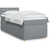  Krevet s oprugama i madracem svjetlosivi 100x200 cm od tkanine | shoptok.hr