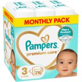 Pampers Pelene Premium Care 3, Monthly, 6-10 kg, 216/1 Cene