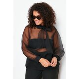 Trendyol Curve Black Sheer Look Tulle Blouse | shoptok.hr