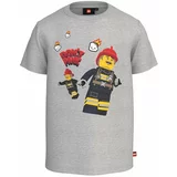 Lego Dječja pamučna majica kratkih rukava City boja: siva, s tiskom