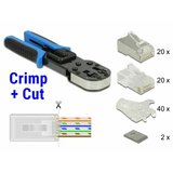 Delock klešče za RJ45 konektorje crimpcut + set konektorjev 86450 | Shoptok.si