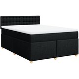 Maison Chic Box spring postelja - Vzmetna postelja z vzmetnico črna 140x200 cm blago SL24129, (21879528) | Shoptok.si