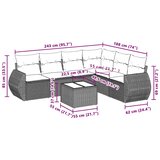  7-dijelni set vrtnih sofa svjetlosivi od poliratana | shoptok.hr