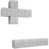vidaXL 7-dijelni set TV ormarića siva boja betona konstruirano drvo - Beton siva 1 100 cm | shoptok.hr
