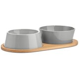 MiaCara Porculanske zdjele za hranu za ljubimce u setu 2 kom ø 21 cm Doppio Concrete M/L – | shoptok.hr