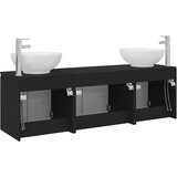  Set ormarića za kupaonicu 3 kom. Crna 49,5 x 44,5 x 65 cm | shoptok.hr
