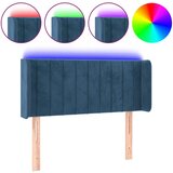 Maison Chic led posteljno vzglavje - vzglavna omarica - nočna omarica temno modro 103x16x78/88 cm žamet, (21710837) | Shoptok.si