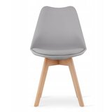  Garnitura Kvadratnog Stola 80x80 Sonoma Hrast + 4 Sive MARK Stolice | shoptok.hr