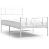  Metalni okvir kreveta uzglavlje i podnožje bijeli 90 x 200 cm | shoptok.hr