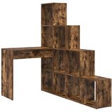  Kutni stol s policom Dimljeni hrast 101,5 x 149,5 x 149,5 cm | shoptok.hr