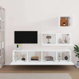  4-dijelni set TV ormarića bijeli od konstruiranog drva | shoptok.hr
