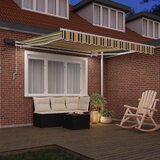  Povlačivi tende Zelena i žuta 350 x 250 cm Tkanina i Aluminij | shoptok.hr