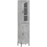 Maison Chic Visoka omara - Komoda - Predalnik betonsko siva 34,5x34x180 cm inženirski les, (21721360) | Shoptok.si