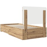  Krevetna konstrukcija s ladicama Umjetnički hrast 90 x 190 cm Smeđa 193 x 93 x 100 cm | shoptok.hr
