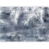  Foto tapeta - Abstraction with nature - exotic leaves on a blue background with pattern 350x256 | shoptok.hr
