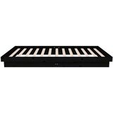  Posteljni okvir črn iz trdnega lesa 100x200 cm, (20646164) | Shoptok.si