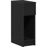 Maison Chic Nočna omarica - Nočna miza z predalom črna hrast 20x36x60 cm, (21690434) | Shoptok.si