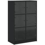 Visoka komoda s vratima crna 68x37x109 cm konstruirano drvo | Eponuda.com