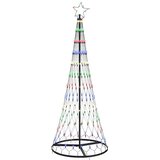  LED božićno drvce s 230 LED svjetlima Šareni 184.5 cm Metal | shoptok.hr