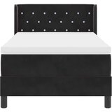  Krevet s opruga kutije s uzglavljem Crna 200 x 90 cm Baršun | shoptok.hr