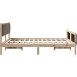  Okvir kreveta Smeđa i taupe 150 x 200 cm Masivna borovina | shoptok.hr