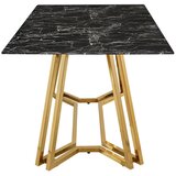 MID.YOU JEDILNA MIZA, črna, zlate barve | Shoptok.si