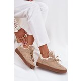 Boto Women's Sneakers on Platform with Furry Lining Beige Solvia Cene