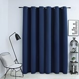 vidaXL Zavjesa za zamračivanje s metalnim prstenima plava 290 x 245 cm Cijene